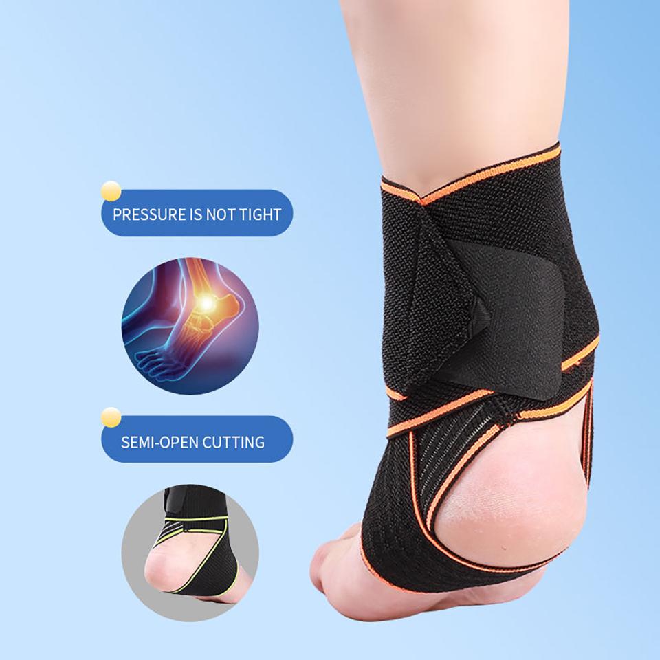 GTUBIKE 1PCS Professional Elastic Ankle Support Brace Sports Strain Wraps Bandages Weave Ankle Protector for Fitness Basketball