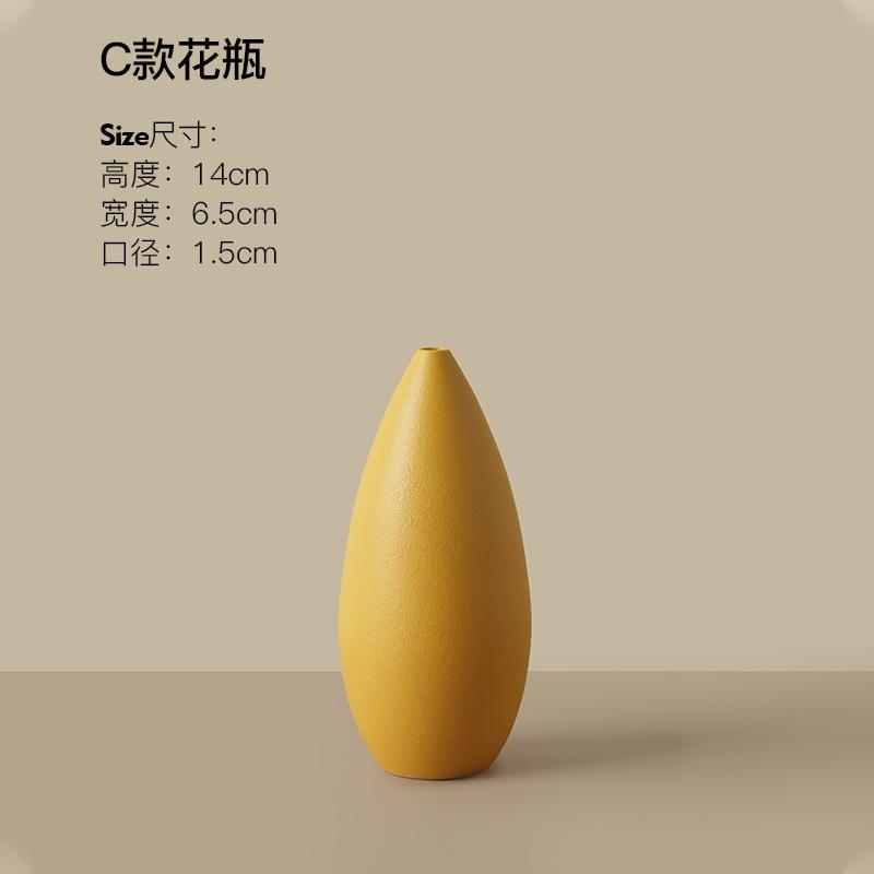 Ceramic Small Vase Home Decor Creative Flower Pot for Living Room Tabletop Decoration