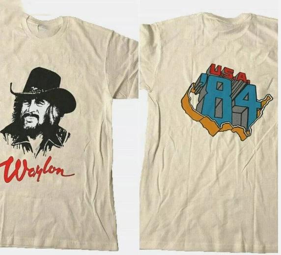 Waylon Jennings 84 Tour Music T-Shirt Unisex For Fans S-5XL S