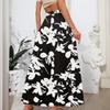 Women's Flowy Flared Ruffle Hem A Line Maxi Skirts Elastic Waist Elegant Tiered Layer Boho Long Skirts