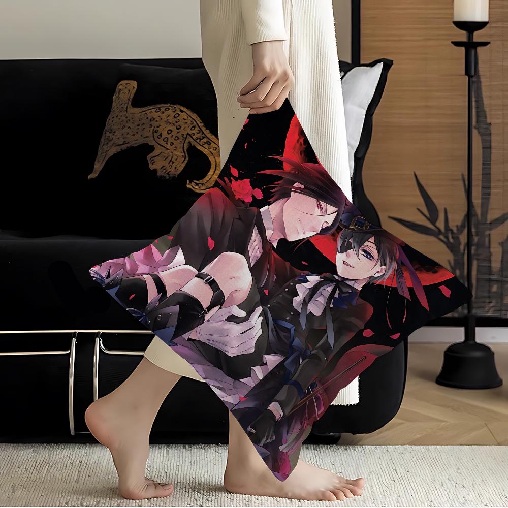 Black Butler Cushion Cover Inches Farmhouse Decor Home Throw Pillow Covers For Couch Decorations