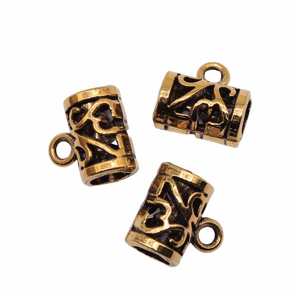 Antique Twisted Pattern Bail Connectors For Charm Attachments Craft Jewelry Accessories