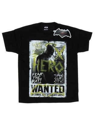 Boys Batman V Superman Wanted Poster T-Shirt