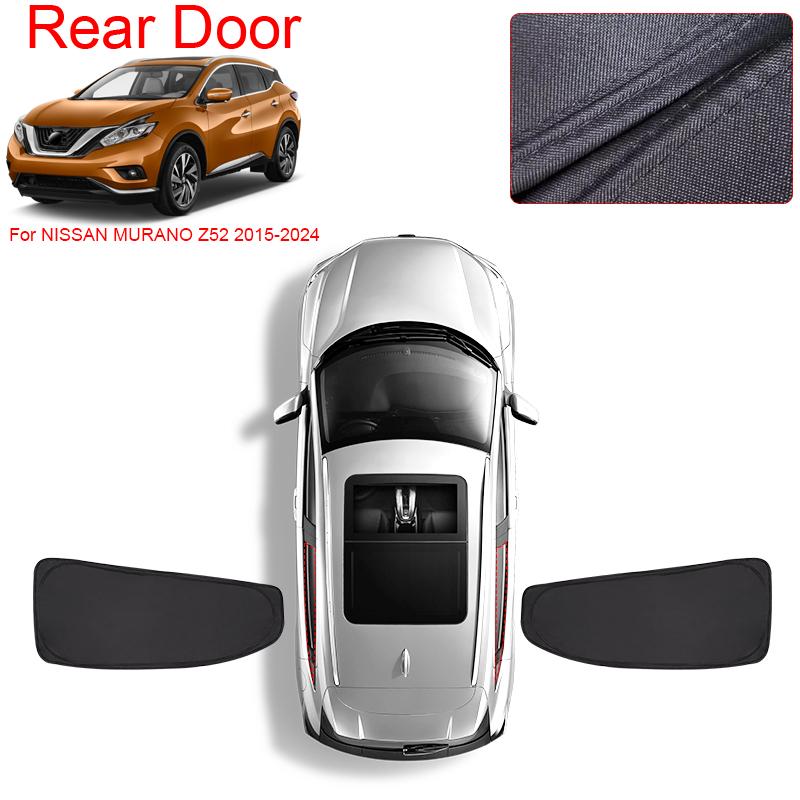 Car Black Window Privacy Sunshade For NISSAN MURANO Z52 2015-2024 Anti-UV Heat Insulation Protect Cover Interior Accessory