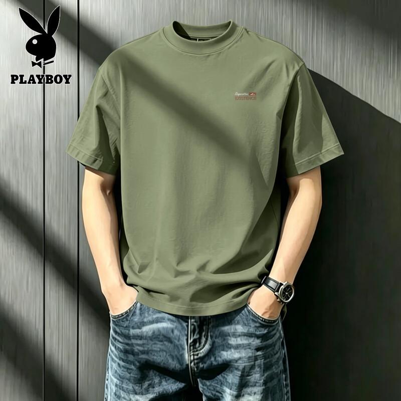 Playboy Men s Loose Fit Pure Cotton Short Sleeve T-Shirt XL