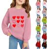 Mädchen Rundhals-Pullover für Kinder Bedruckte Baby-Oberteile Valentinstag