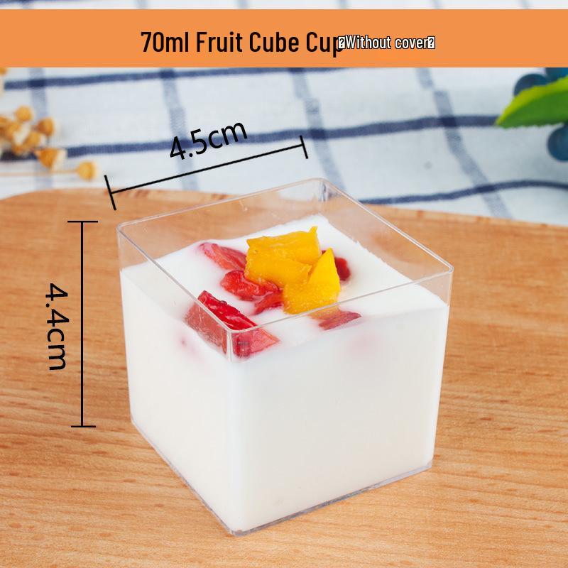 High-Stemmed Disposable Transparent Cup for Desserts, Pudding, Milkshakes, Mousse, Ice Cream, Red Wine, or Champagne.