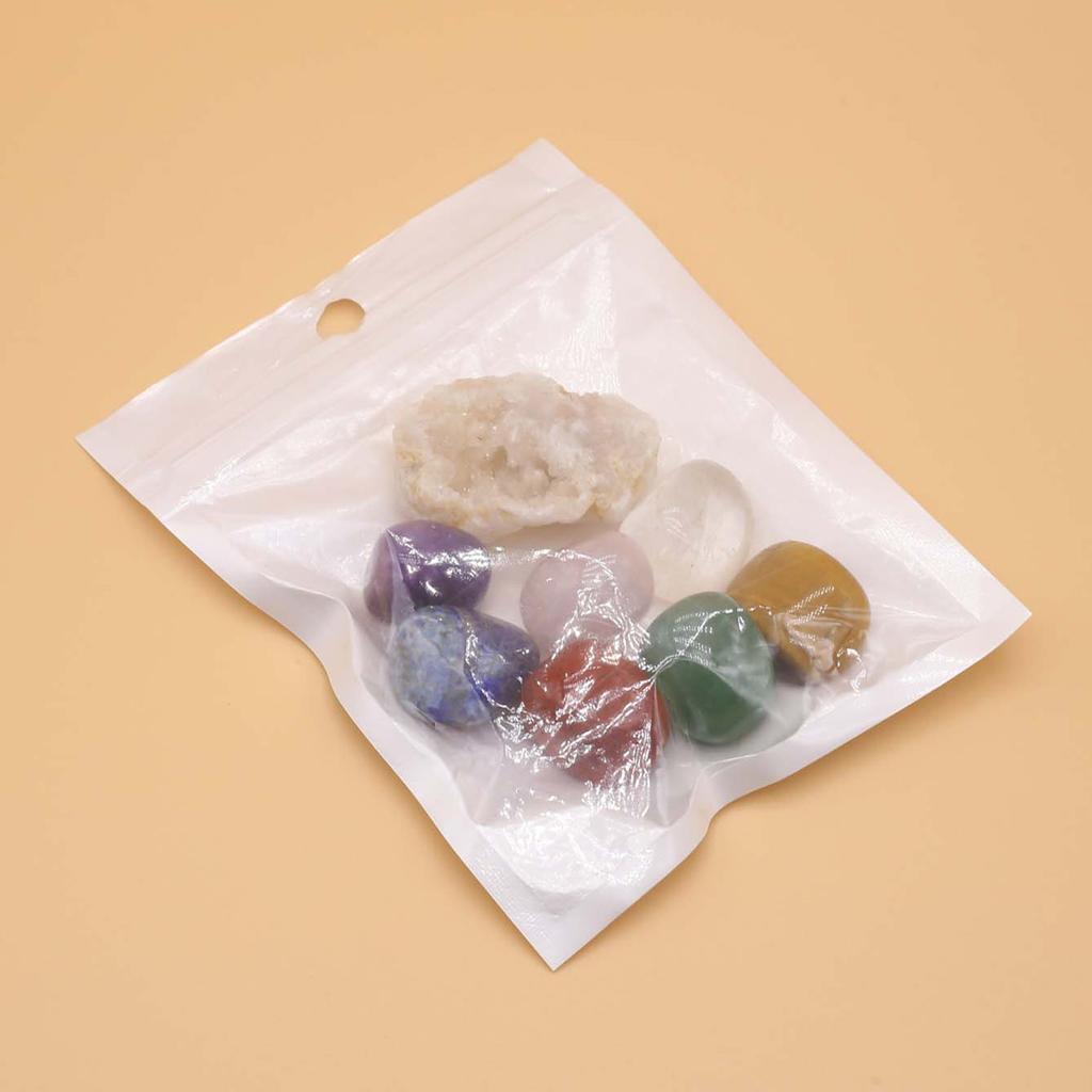 8Pcs/Set, Reiki Healing Crystal Cave Ornament Decoration, Energy Natural Stone Quartz Gems Home Decor Jewelry Collection, Meditation Furnishings Gifts