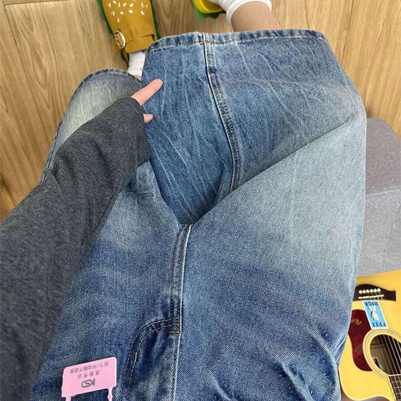 Plus Size High Waist Wide Leg Cropped Denim Pants for Women, Summer 2026 – Loose Fit, Slimming Straight Leg Shorts