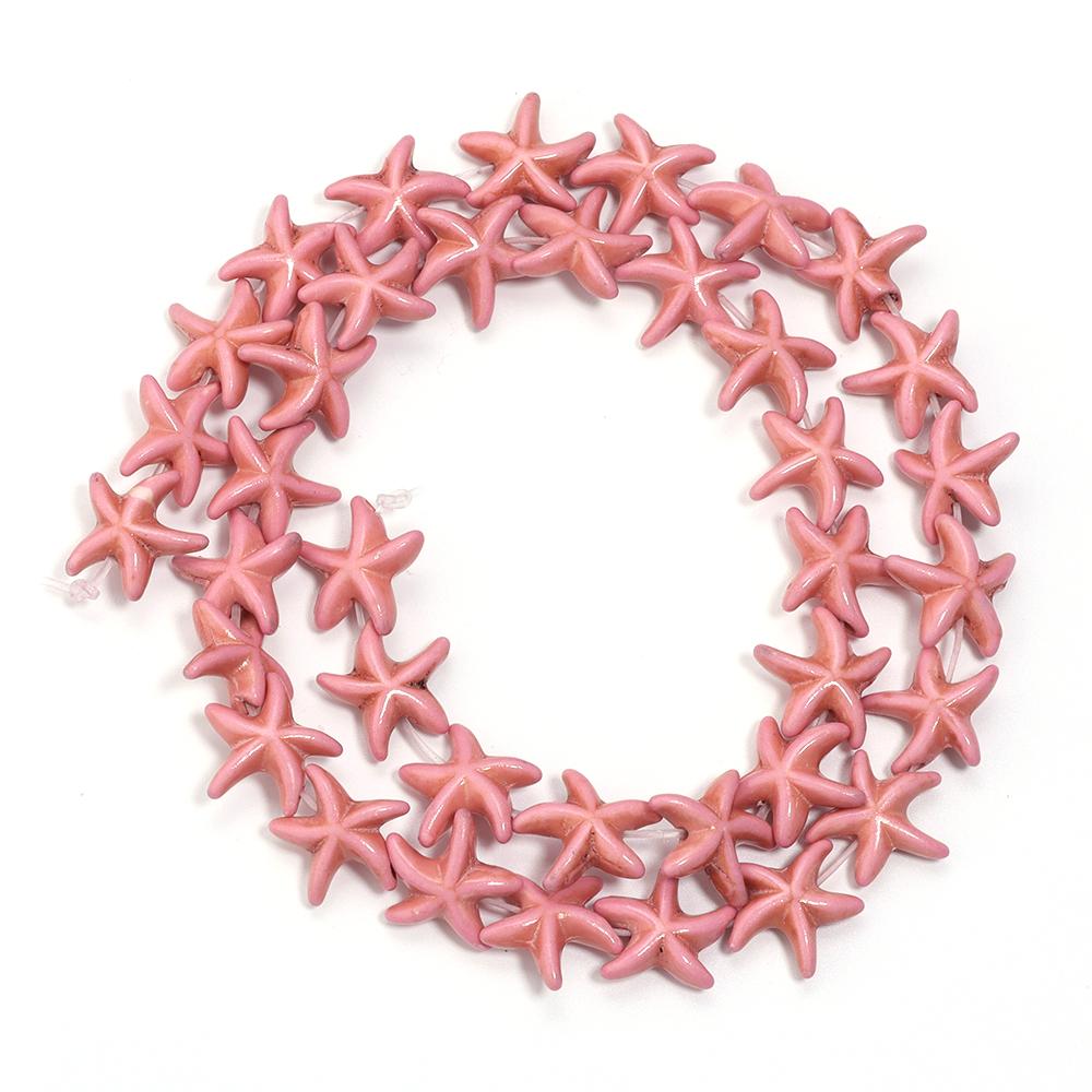 About 36pcs/Strand Starfish Turquoises Beads For Jewelry Making Loose Bead Natural Stone Beads DIY Bracelet Necklace Accessories