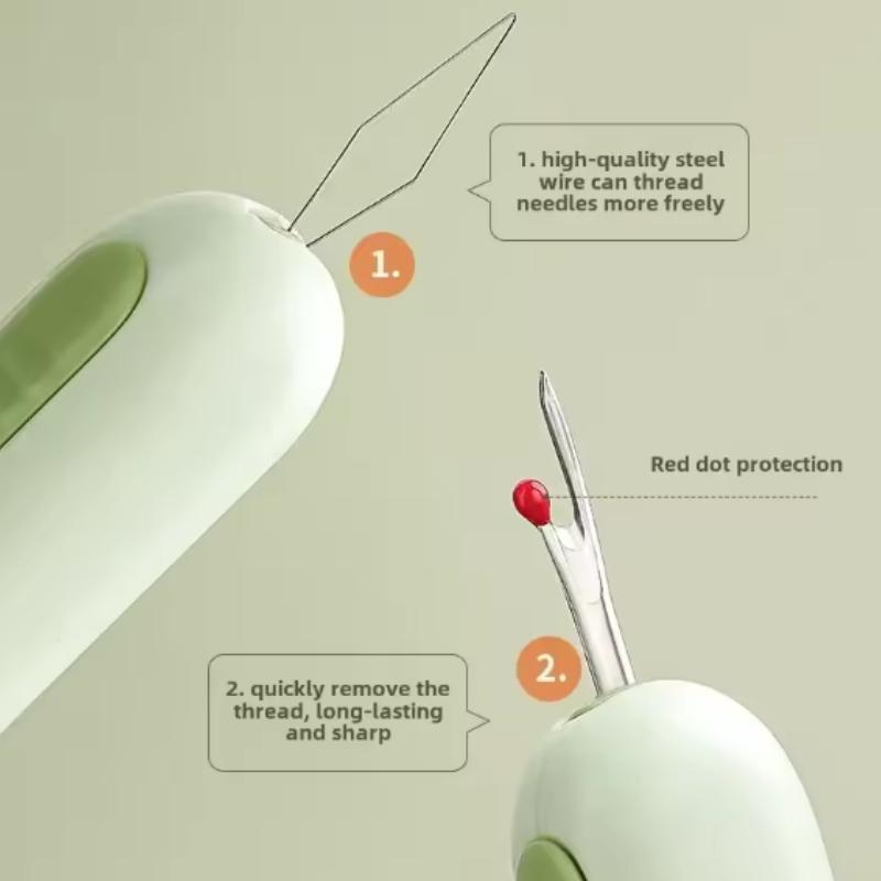 3 in 1 Needle-threaders with Seam Ripper Retractable Threading Seam Remover Tool for Sewing Crafting Embroidery Accesories