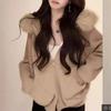 High-end Big Fur Collar Knitted Cardigan Women's Autumn and Winter Lazy Wind Temperament Sweet Sweater Jacket