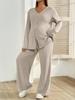 Autumn and Winter Knitted Cardigan Top with Adjustable Waist, Casual Loose Pants, Maternity Suit