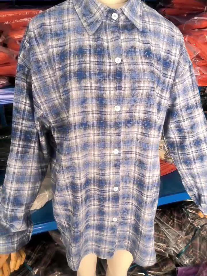 2025 Retro Plaid Long-Sleeve Shirt Jacket - Women’s Spring Loose Casual Style