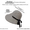 Wide Brim Fisherman Hat Striped UV Protection Hat Fashion Wide-Brimmed Hat  Outdoor Sports