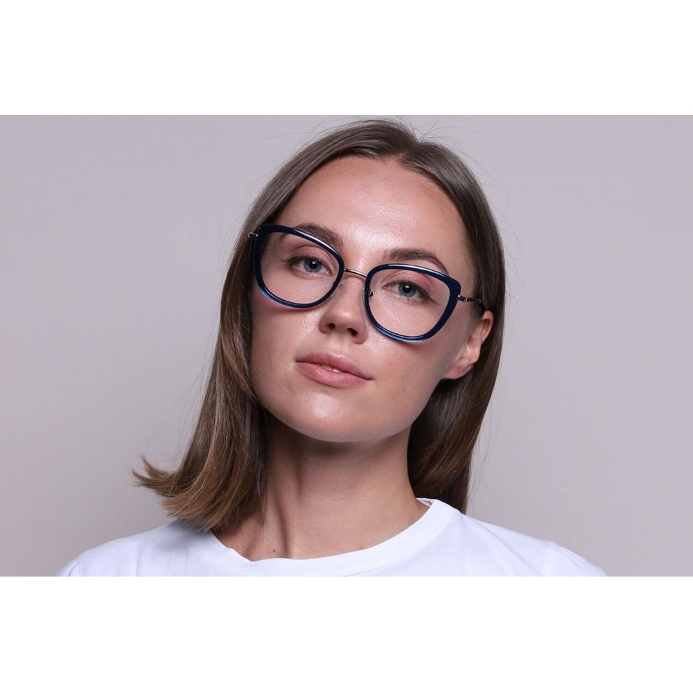 Full Rim Cat Eye Transparent Blue Silver Smartbuy Collection Jana Mtr 99g Fashion Women Eyeglasses
