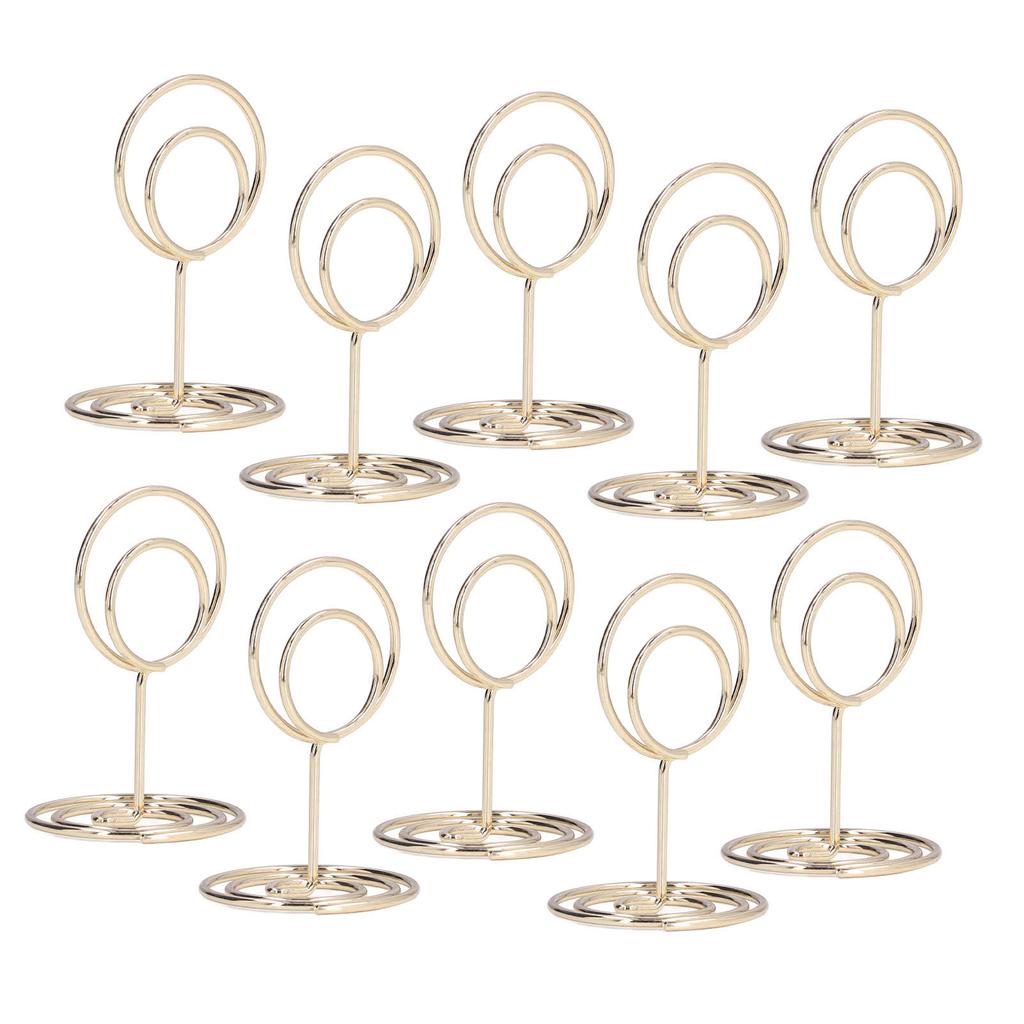 10pcs Table Number Holder Convenient Practical Round Base Stable Elegant Home Decoration