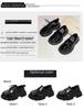 2024 New Children's Princess Shoes-Girls Small Leather Shoes, Black Thick-Soled British Style Single Shoes for Spring and Autumn.