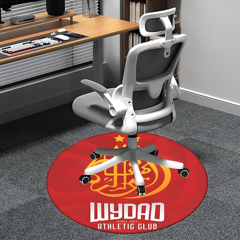 

Wydad Athletic Club,Logo Design Chair mat Round Rug-Office carpet, Machine Washable, Non-slip, Suitable for Living Rooms, Bedrooms, Entryway 80cm by 80cm