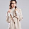 100 % Wolle Damen Wollmantel MODERN NEW SAGA Winter Warmer Wollmantel mit Kapuze Herbst Lässiger Wollmantel