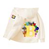 Kids Clothing Gift Child Cardigan Jacket Anime Cartoon A-Z Letter Windbreaker Hooded Girl Clothes Casual Thin Tops Coat