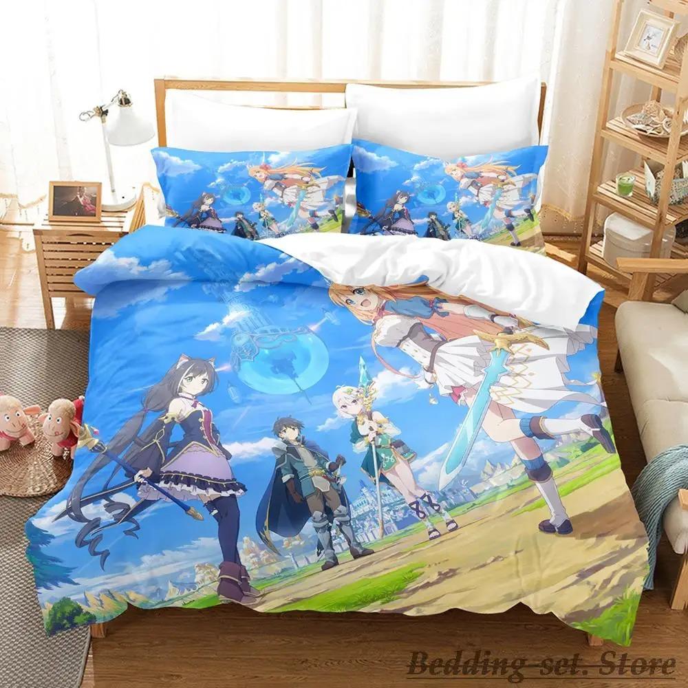 Kawaii Kyaru Bedding Set Single Twin Full Queen King Size Bed Set Adult Kid Bedroom Duvetcover Sets  Anime Grils