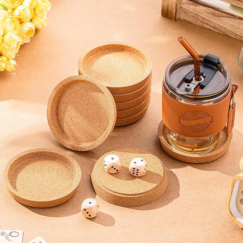 1Pc Non-Slip Cork Coasters Heat Resistant Wooden Cup Mat Anti-Hot Heat Pad Placemats Mug Holder Tea Coasters Tableware Decor