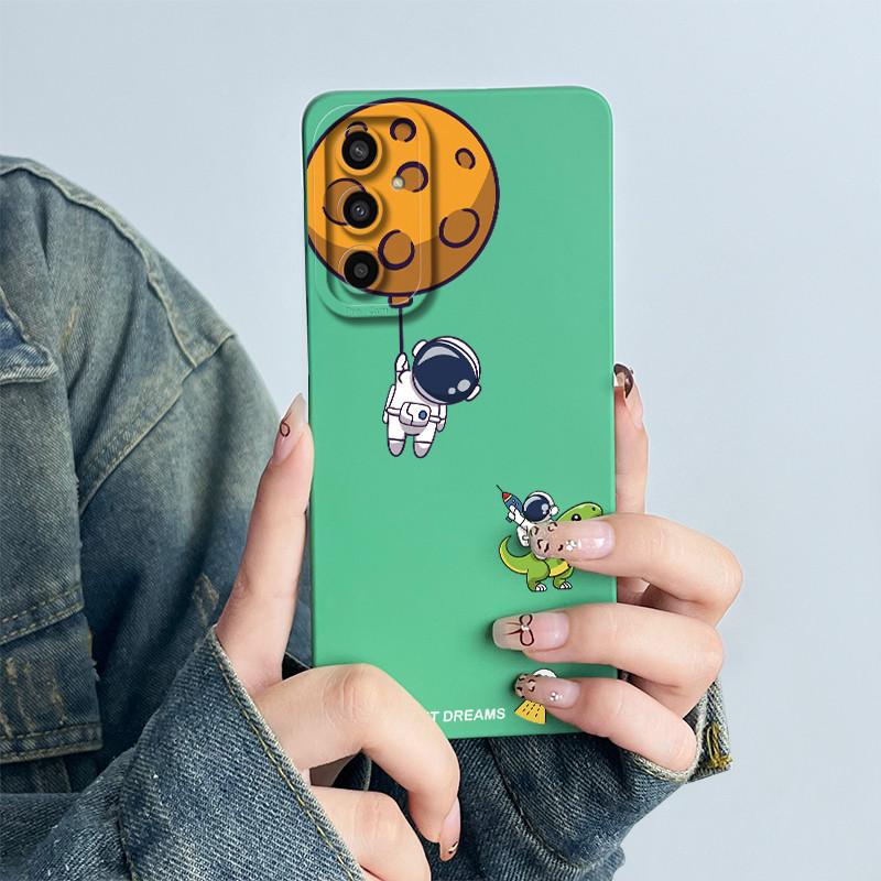 For Samsung Buddy 2 Phone Case Astronaut Back Cover For Galaxy Buddy2 Funda Soft Liquid Silicone Camera Protection Bumper Coque