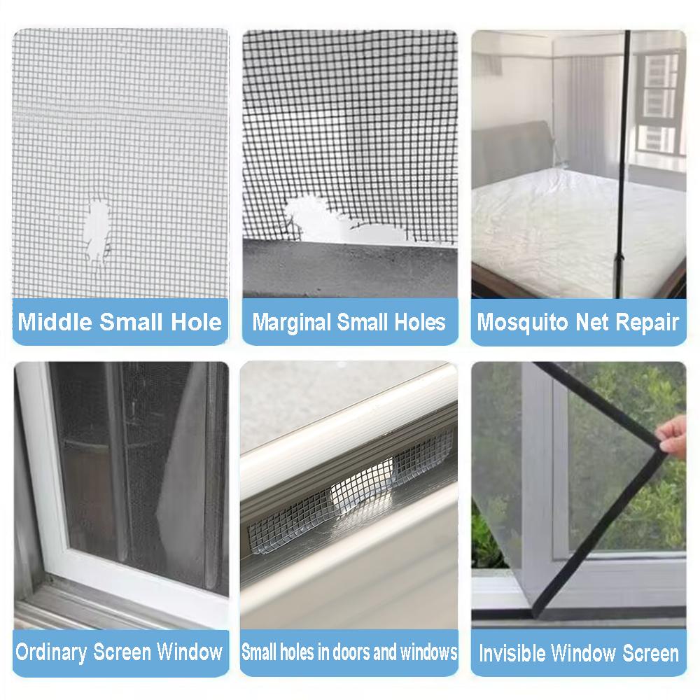 10-50 Pcs Window Screen Patch Exhaust Grille Window Door Drainage Hole Anti-mosquito Paste Mesh Screen Invisible Repair Subsidy