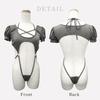 Sexy Lingerie Cosplay Sexy Erotic Extreme Pervert [Kirakira Punpunmaru] [Grey] High-cut Swimsuit-style Women's LIG-035