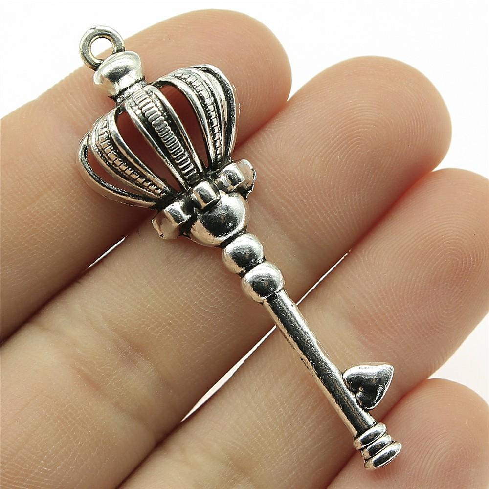 5pcs Charms Key Antique Silver Color Vintage Key Charms For Jewelry Making Charms Pendant Key Jewelry Findings DIY