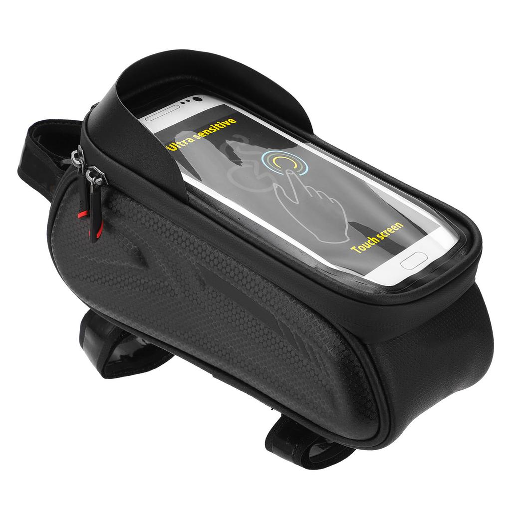 Bike Phone Front Frame Bag Waterproof Reflective Phone Mount Top Tube Bag Pouch
