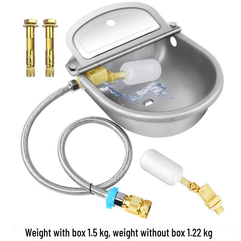 Stainless Steel Automatic Drinking Bowl with Float for Cattle, Sheep, Horses, and Donkeys