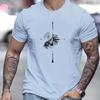 T-shirt stampata con bussola da donna e uomo con rosa dei venti e design nautico, streetwear estivo e primaverile