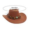 Western Style Sun Hat with Wide Brim for Men Women Outdoor UV Protection Breathable Cowboy Hat for Summer Riding Camping