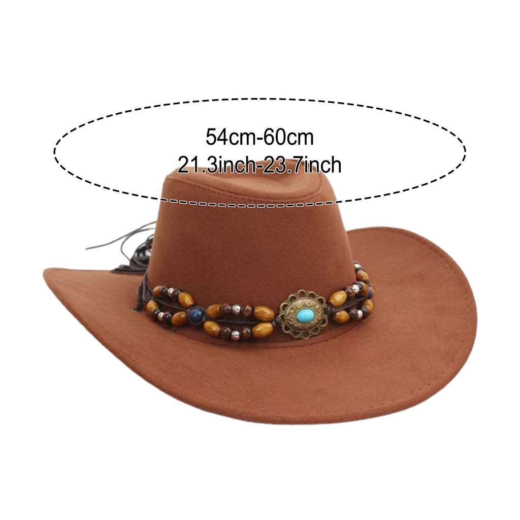 Western Style Sun Hat with Wide Brim for Men Women Outdoor UV Protection Breathable Cowboy Hat for Summer Riding Camping