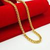 24K Gold, AU999 real gold necklace for men's and women's gold fashionable jewelry, hollow Thai chain