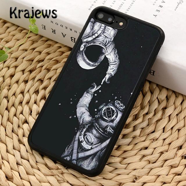 Krajews Astronaut Space Sea Diver Phone Case Cover For iPhone 14 6s 7 8 Plus XR XS 11 12 13 Pro Max Samsung Galaxy S21 S22ultra