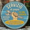 Vintage X Inch Round Aluminum Sign D Flat Italian Decorative Plaque for Garage Home Restaurant Bar