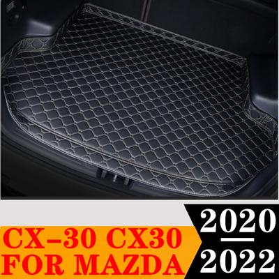Sinjayer Car Trunk Mat Waterproof AUTO Tail Boot Carpets High Side Cargo Pad Carpet Liner Fit For Mazda CX-30 CX30