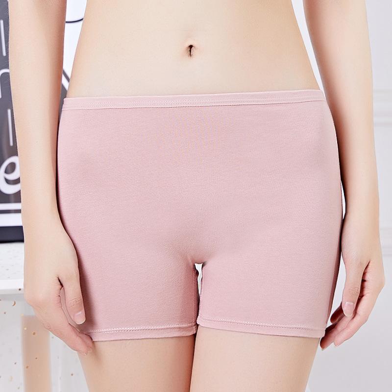 Women's Plus Size Cotton Safety Pants with Anti Slip Boxer Briefs