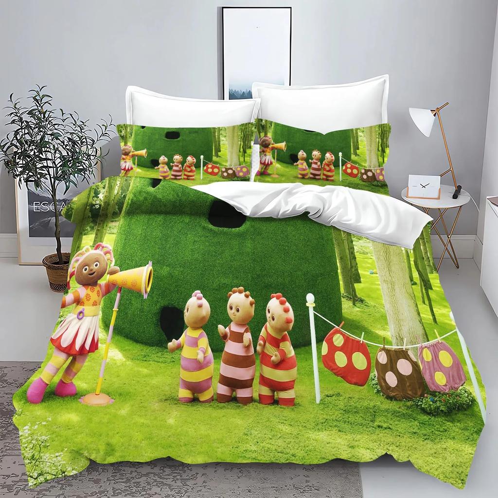 Garten Baby Bedrucktes Bettwäscheset Bettbezug Queen Baumwolle Niedlich Bedruckt Cartoon Steppdeckenbezug 100% Polyester Anime
