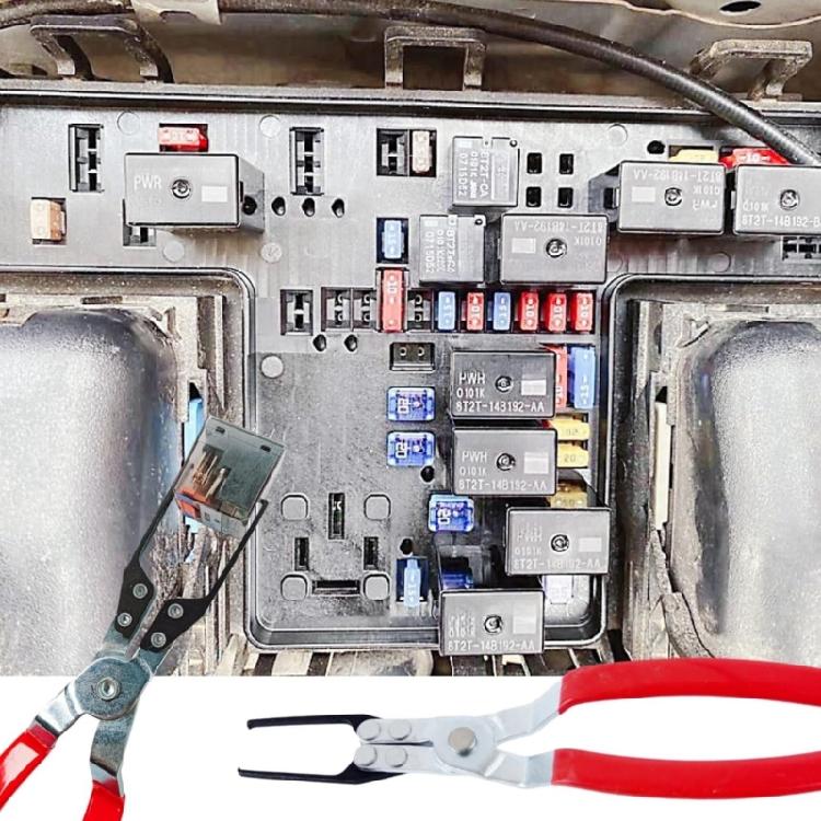 Umfassende Kfz-Relais- und Sicherungsziehzange Stahl & Kunststoff Batterieklemmenabzieher für Fahrzeugwartung