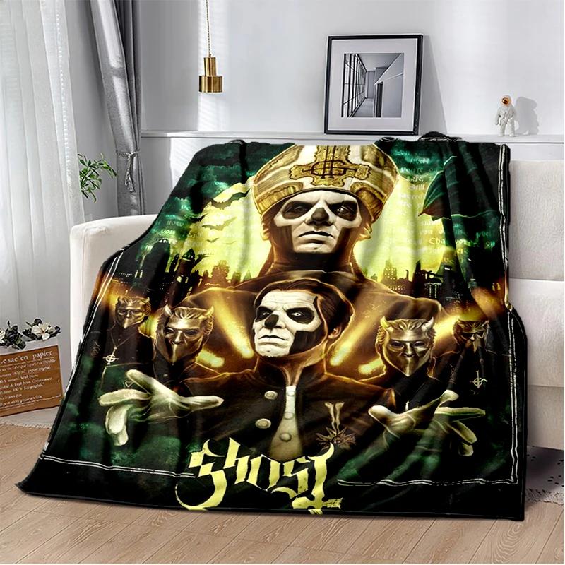 

Style Ghost Band Papa Emeritus Soft Plush Flannel Throw Blanket for Bedroom Living Room Bed Sofa Dark Heavy Metal Theme 40x50in