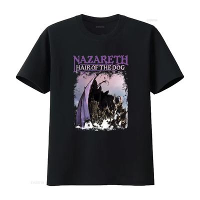 Nazareth Hair Of The Dog Print T Shirt New Dtg Dtf Available In All Sizes Vintage Washed Breathable Stretched Fashion Unisex