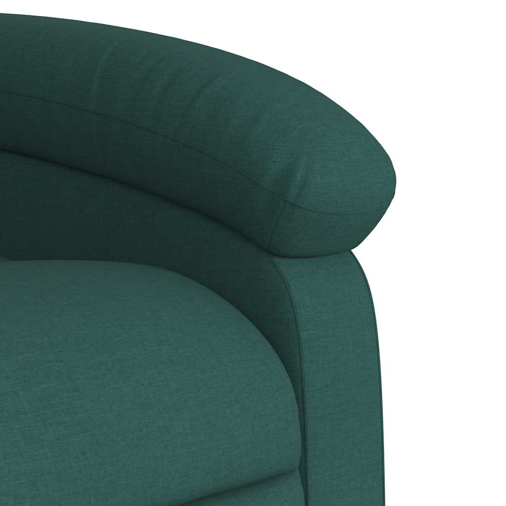 Massage Relax Chair Dark Green Fabric