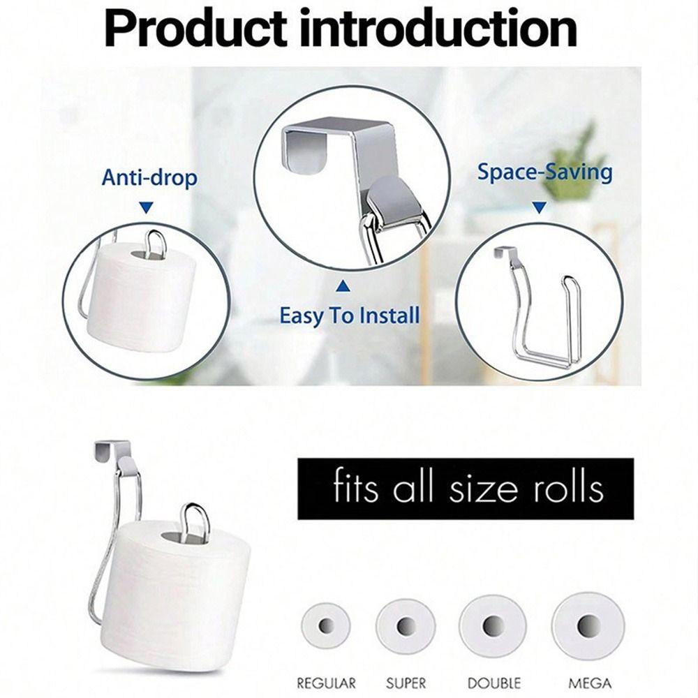 Hanging Roll Paper Hanger Punch-free Tissue Storage Holder Simple Paper Towel Organizer  Kitchen