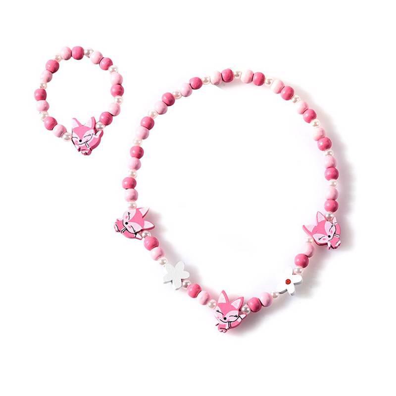 Cute Beaded Necklace Bracelet Set Lightweight And Sturdy For Girls Pendant Beaded Necklace Beads