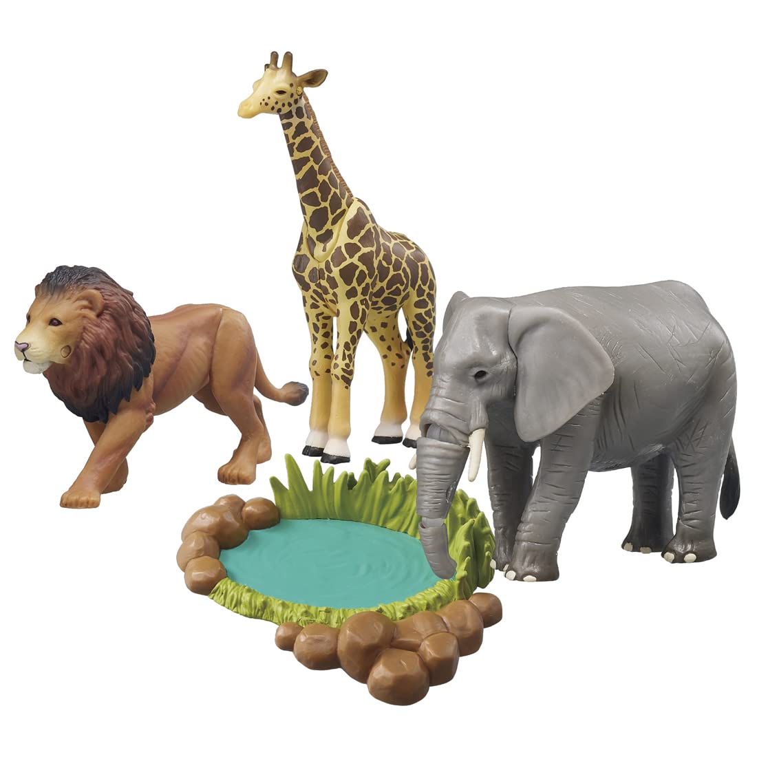 

TAKARA TOMY Popular Savannah Animal Animal Dinosaur Realistic Moving Figure Toy for Ages 3 and Meets Toy Safety ST Mark Certified ANIA AA-01 Set Up,