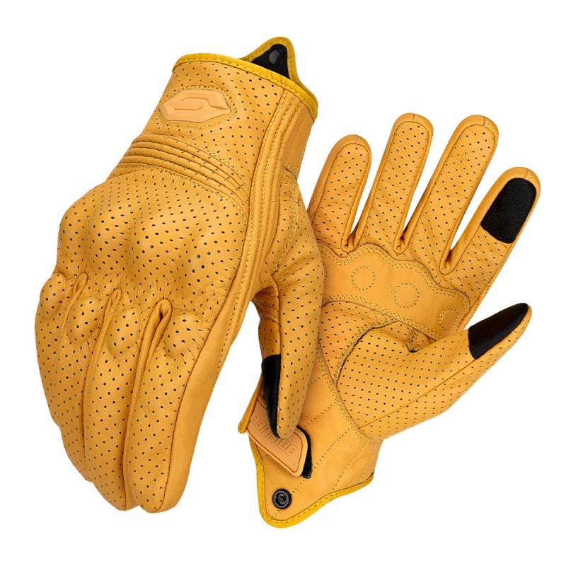 Real Leather Motorcycle Gloves Men Women